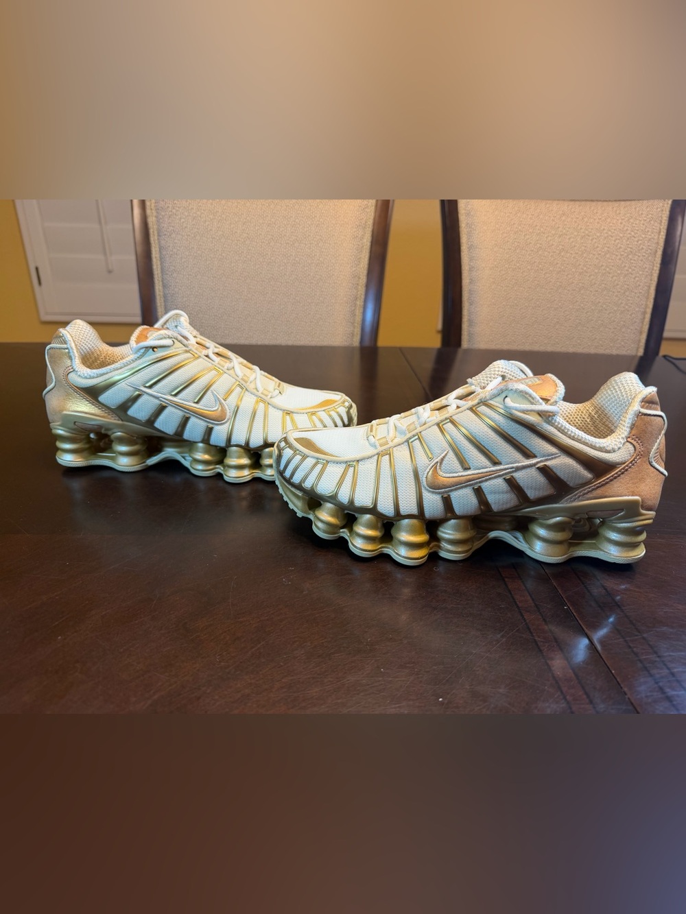 New Nike Shox TL Gold Sneakers Shoes Size US 7 - Picture 10 of 13
